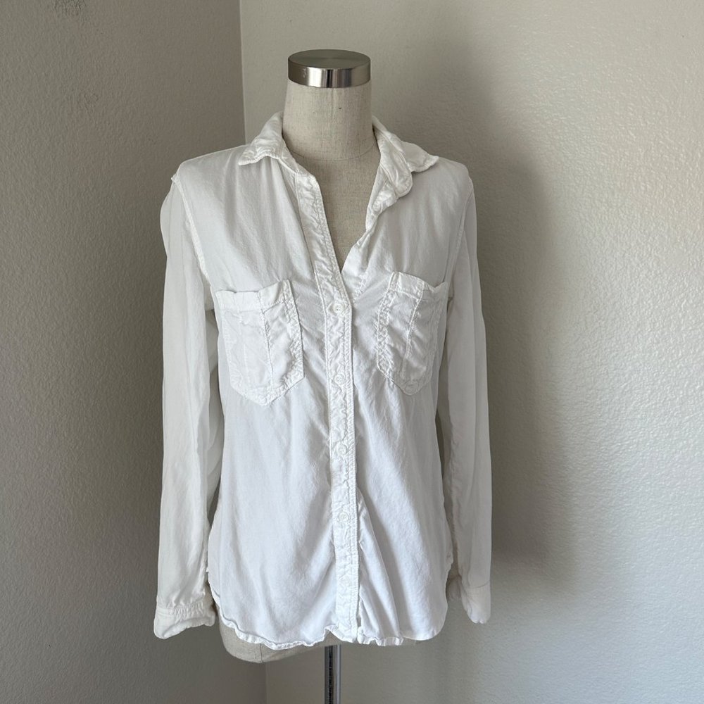 Cloth & Stone Button Down Shirt White Color Sz XS
